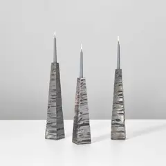 Bernar Venet, 'Trois bougeoirs', 2002, Patinated torch-cut and waxed steel