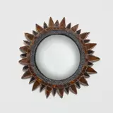 Line Vautrin, 'Soleil à Pointes' mirror, model no. 1, circa 1955, Talosel resin, coloured mirrored glass, convex mirrored glass