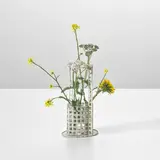 Josef Hoffmann, Flower basket, model no. M 551, from the 'Gitterwerk' series, circa 1906, Painted zinc, glass