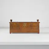Ugo Ceruti, Chest, circa 1902, Maple-veneered wood with bird's eye maple inlay, maple-veneered wood, maple, stained wood, brass
