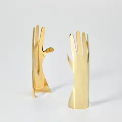 'Le mani' sculptures by Gio Ponti, 1978, Gold-plated metal, sold Nov 2025