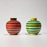 Gio Ponti, Two vases, model no. 5913, from the 'Zonati' series, 1930, Painted and glazed earthenware