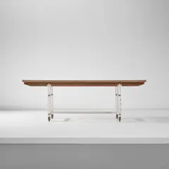 Studio B.B.P.R., Console table, circa 1959, Plastic-laminated pine, pine, painted steel, brass