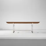 Studio B.B.P.R., Console table, circa 1959, Plastic-laminated pine, pine, painted steel, brass
