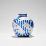 Gio Ponti, 'Piume' vase, model no. 5911, circa 1930, Painted and glazed earthenware