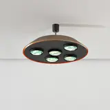 Fontana Arte, Ceiling light, model no. 2132, circa 1963, Painted aluminium, painted steel, glass, steel
