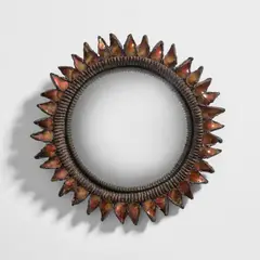 Line Vautrin, 'Chardon' mirror, circa 1960, Talosel resin, coloured mirrored glass, convex mirrored glass
