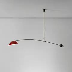 Ceiling light, model no. 12432 by Angelo Lelii, circa 1953, Painted aluminium, brass, painted brass, sold Nov 2025