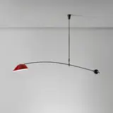 Angelo Lelii, Ceiling light, model no. 12432, circa 1953, Painted aluminium, brass, painted brass