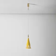 Angelo Lelii, Ceiling light, circa 1956, Painted aluminium, brass