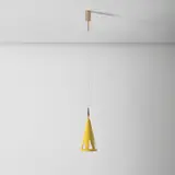 Angelo Lelii, Ceiling light, circa 1956, Painted aluminium, brass