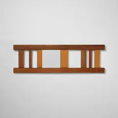 Ettore Sottsass, Picture frame with integrated mirror, circa 1962, Padauk, ash, zebrano, iroko, mirrored glass, glass