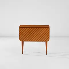 Folding table by Gio Ponti, circa 1942, Walnut-veneered wood, maple-veneered wood, walnut, offered Nov 2025