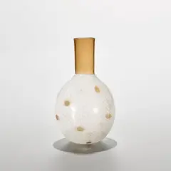 Archimede Seguso, Vase, circa 1952, A merletto glass with dotted motif, coloured glass