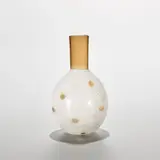 Archimede Seguso, Vase, circa 1952, A merletto glass with dotted motif, coloured glass