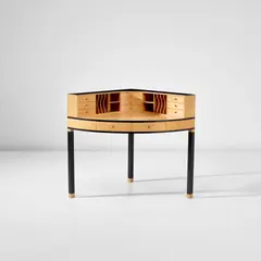 Axel Einar Hjorth, 'Corall' desk, circa 1936, Sycamore-veneered wood, painted wood, sycamore