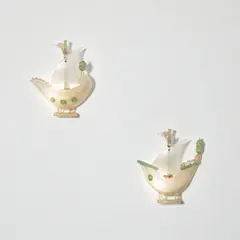 Two wall lights by Seguso, circa 1945, Sommerso a bollicine coloured glass with gold leaf inclusions, coloured glass with gold leaf inclusions, acidato glass, , sold Nov 2025