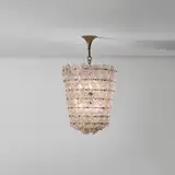 Carlo Scarpa, Ceiling light, circa 1936, Coloured glass, painted steel, brass