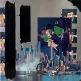 Jordan Wolfson, Untitled, 2018, UV printed inks, gloss varnish, oil based gloss enamel, marker and hardware on aluminium panel