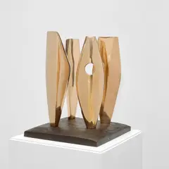 Four Figures Waiting by Barbara Hepworth, 1968, polished bronze, sold Mar 2024