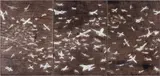 Aerei by Alighiero Boetti, 1988, ballpoint pen on paper laid on canvas, in 3 parts, sold Mar 2024