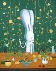 Atsushi Kaga, Nature Came Back While We Ate Gherkins, 2020, acrylic on canvas