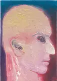Miriam Cahn, denkender soldat, 5.1.19, 2019, oil on laminated cardboard