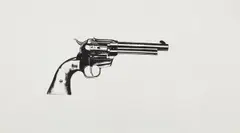 Gun by Andy Warhol, 1981-1982, silkscreen and diamond dust on Lenox Museum board, sold Mar 2024