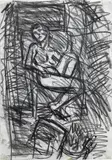 Leon Kossoff, Female Nude Study, 1979, charcoal on paper