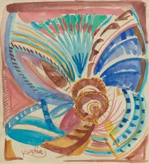 Abstract Composition by František Kupka, 1925, watercolour on paper, offered Mar 2024