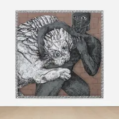Vojtěch Kovařík, Gigantomachia, 2019, acrylic and charcoal on canvas