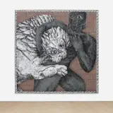 Vojtěch Kovařík, Gigantomachia, 2019, acrylic and charcoal on canvas