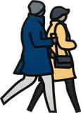 Julian Opie, London couple 1., 2021, auto paint on aluminium
