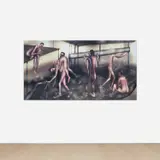 Louisa Gagliardi, Wet Feet, 2017, gel-medium and ink on PVC