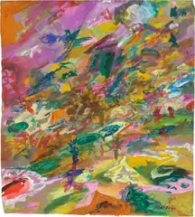 Jack Whitten, A Gift to Ornette, 1967, watercolour on paper