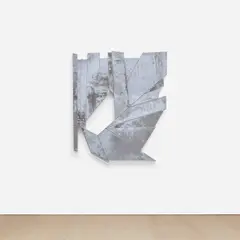 Wyatt Kahn, Untitled, 2016, lead on shaped panel