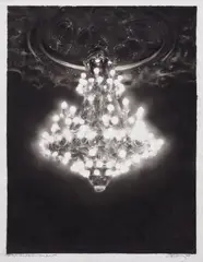 Study for Chandelier (Opera House) #2 by Robert Longo, 2011, charcoal on vellum, sold Mar 2024