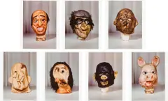 Paul McCarthy, Masks (Small) from the Propo series, 1994, c-print, in 7 parts