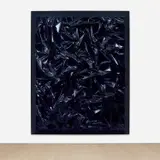 Anselm Reyle, Untitled, 2008, acrylic and PVC foil on canvas, in artist's acrylic box frame