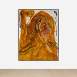 Jonathan Meese, Prinzessin Sweethearttyr, die Süssigkeitin aus Fort Knox, 2007, oil and paper collage on canvas