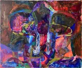 Francesca Mollett, Maiden, Mother, Hag, 2020, oil and acrylic on calico