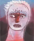 Miriam Cahn, Zurückweichen, 2016-17, oil on panel