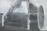 Hurvin Anderson, Landing, 1998, oil on paper laid on panel