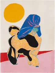 On the way home by Susumu Kamijo, 2016, pastel pencil and pastel oilstick on paper, sold Apr 2024