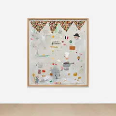 Edgar Plans, Cuisine Française, 2019, acrylic, gouache, graphite and oilstick on paper
