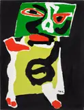 Karel Appel, Untitled, 1971, acrylic on paper laid on canvas