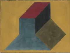 Form Derived From a Cubic Rectangle by Sol LeWitt, 1989, gouache on paper, sold Apr 2024