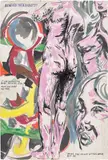 Untitled (Beneath Their Dignity?) by Raymond Pettibon, 2018, gouache, ink, pen, acrylic and graphite on paper, offered Apr 2024