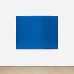 Second Blue Sweater by Carol Bove, 2015, acrylic on canvas laid on panel, sold Apr 2024