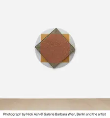 Haegue Yang, Sonic Rotating Geometry Type F – Copper and Nickel plated #63, 2015, steel sheet, powder coating, ball bearings, metal grid, copper and nickel plated bells, metal rings and vinyl films